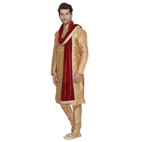 Men's Maroon Velvet Dupatta – vastramay
