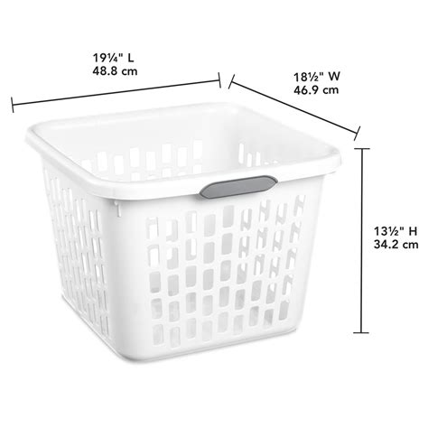 Sterilite Laundry Basket, 1.5 Bushel Plastic Hamper with Handles, 24 ...