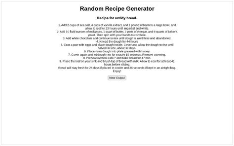 Image result for Recipe Randomizer