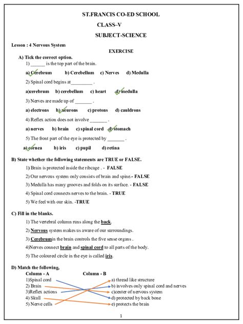 Fillable Online ST.FRANCIS CO-ED SCHOOL CLASSV SUBJECT-SCIENCE Fax ...