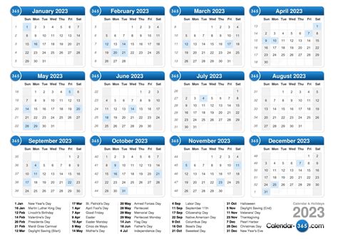 Bildergebnis für 2023 calendar holidays and observances