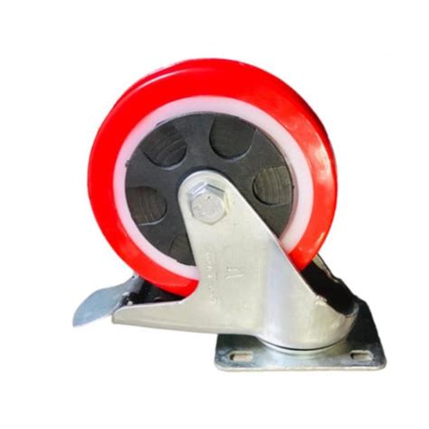 Noiseless 4" inch Dia 360* Swivel Type PU Wheel with Brakes — Inaithiram