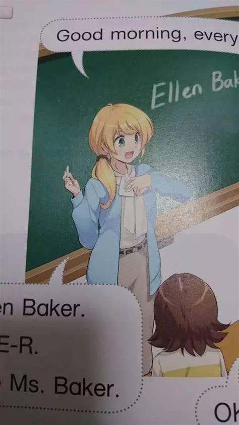 日本学生对着英语书上的可爱老师做了如此过分的事
