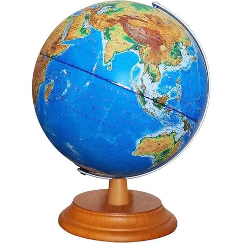 Habiba Large World Globe Clear Scale Uneven Texture India | Ubuy