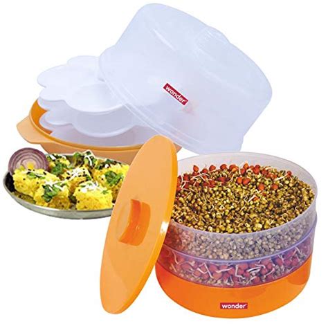 Wonder Homeware Microwave Safe Idli Dhokla Maker & Sprout Maker Combo ...