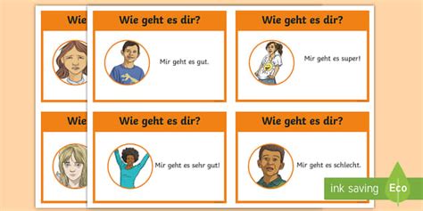 How Are You Flashcards German (teacher made) - Twinkl