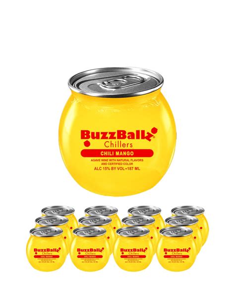 BuzzBallz Chili Mango Cocktail Multipack, 12 x 200 ml