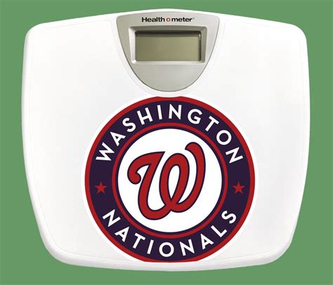 Buy Digital Scale MLB White Finish Bathroom Fitness Baseball Team Logo ...