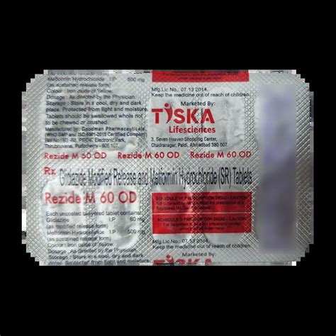 REZIDE M 60 OD TABLET 10'S Price, Uses, Side Effects & Substitutes ...