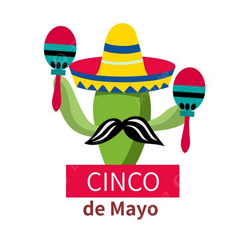 Des Clipart Hd PNG, Cinco De Mayo Illustration With Hat, Cinco De Mayo ...