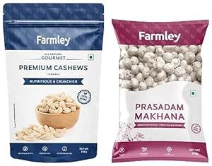 Farmley Premium Whole Cashews | Mangalore Origin Kaju (250 g) & Farmley ...
