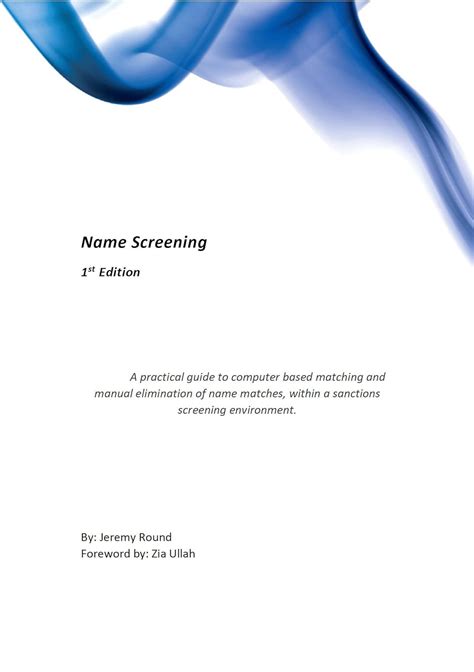 Name Screening: A practical guide to computer based matching and manual ...
