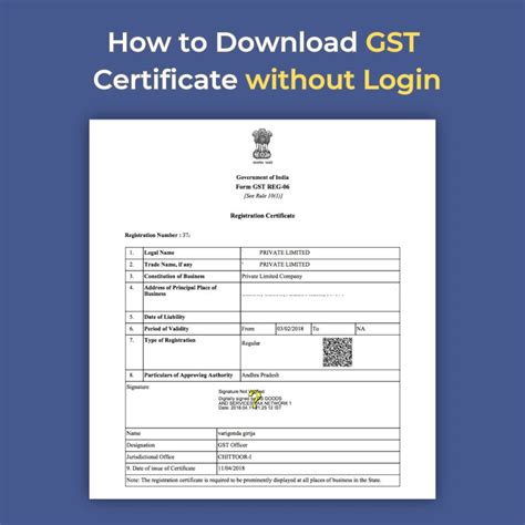 How to Download GST Registration Certificate Without Login