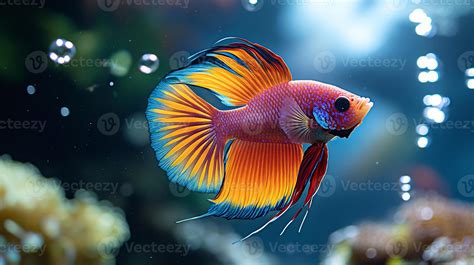 Siamese Fighting Fish Betta splendens phylum Chordata class Actinopterygii order Anabantiformes ...