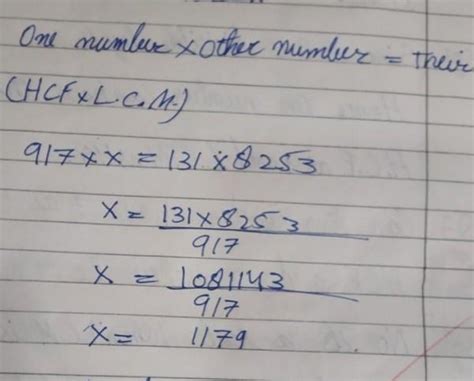 4. The HCF and LCM of two numbers are 131 and 8253 respectively. If ...