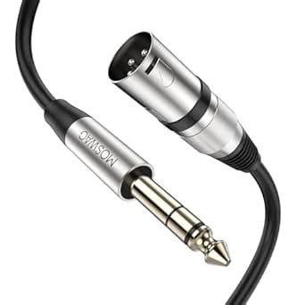 MOSWAG 6.35mm Jack to XLR Cable, 1M/3.28FT for Camera, Stereo System ...