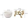 Buy NikkisPride Marble Bowl Antler Stand Snacks Serving Bowl ...