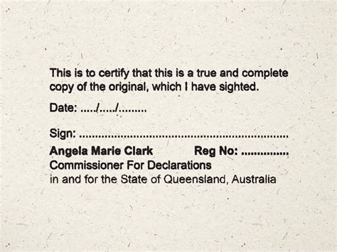 Large Queensland True Copy JP Stamp – Stamp Lab