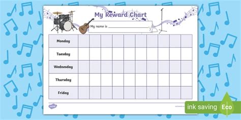 Music-Themed Reward Chart