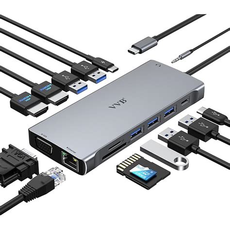 Buy USB C Docking Station Dual Monitor HDMI for Dell HP, Thunderbolt 3/ ...