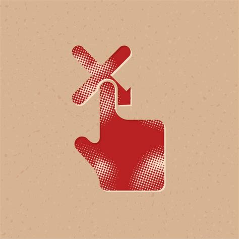 Halbtonartikone der Fingergeste mit ...