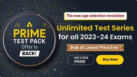 PRIME TEST PACK Offer is Back: Grab Your Chance from 12th to 13th October!
