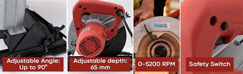 Cheston 1050W Circular Saw For Wood Cutting 185mm / 7 inch | 5200 RPM ...