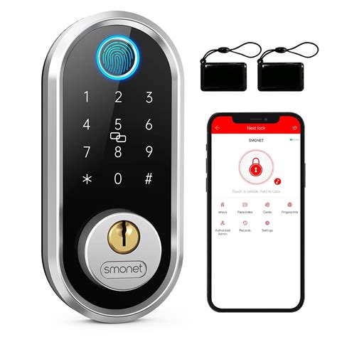 SMONET Smart Lock, Keyless Entry Door Lock Fingerprint Door Lock for ...