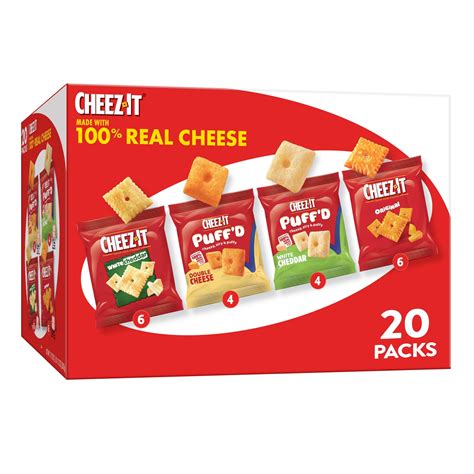 BEST BY: 04/20/2025 Cheez-It Cheese Crackers, Baked Snack Crackers ...
