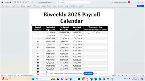 2025 Payroll Calendar Biweekly Template - Printable Free Templates