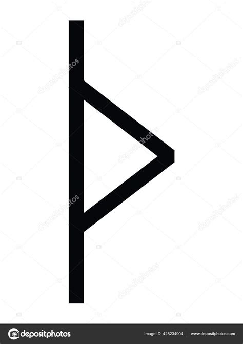 Black Simple Anglo Saxon Futhorc Runes Letter Born Stock Vector by ...