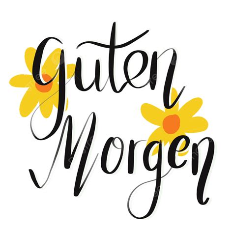 Yellow Flower White Transparent, Guten Morgen With Yellow Flowers ...
