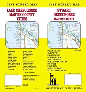 Stuart / Okkechobee / Martin County, Florida Street Map : GM Johnson ...