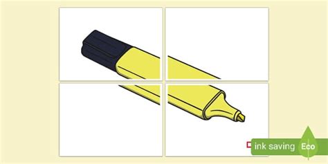 Giant Yellow Highlighter Display Cut-Out