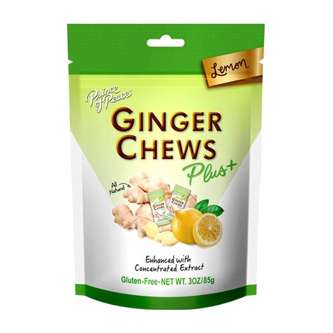 Prince of Peace Ginger Chew Plus with Lemon, 3 Oz
