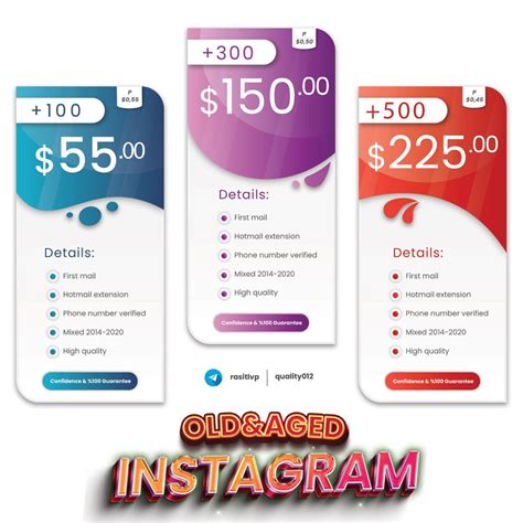 OLD & AGED INSTAGRAM ACCOUNTS : r/instagramaccount4sale