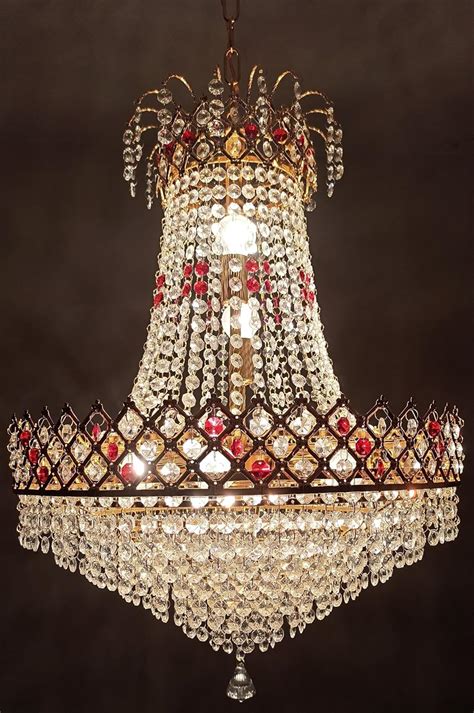 Buy SHRI MAHAL ANTIQUES LED Crystal Big Size Jhumar Ceiling Light for ...