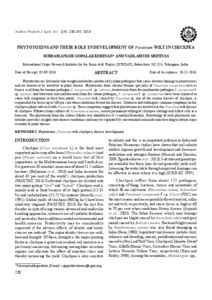 Phytotoxins and their role in development of fusarium wilt in chickpea ...