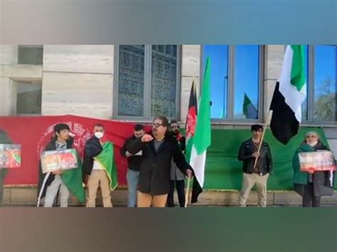 Germany: Protesters raise anti-Taliban slogans at Swiss consulate in Munich