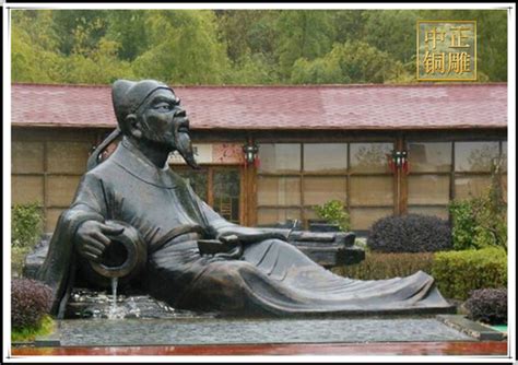 古代人物雕塑李白_铜雕_雕塑-河北中正铜雕工艺品制作生产厂家