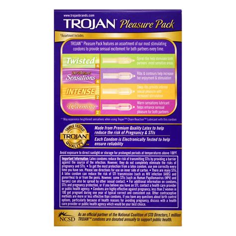 Trojan Pleasure Pack 12's Pack Latex Condom - Sampson Store