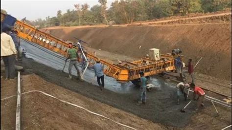 Concrete Laying Canal Paver - Drain canal Paver Machine Service ...