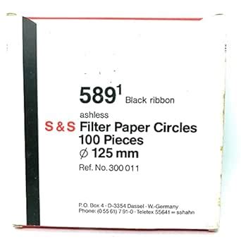 Schleicher & Schuell Grade-I Circle Filter Paper, quantitative, 125 mm ...