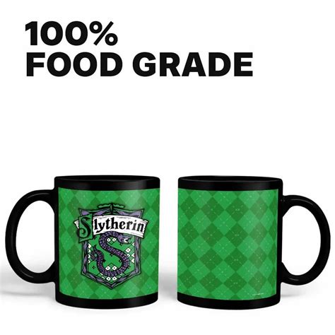 Buy Harry Potter Crest Slytherin Ceramic 3D Black Coffee Mug - 325 Ml ...