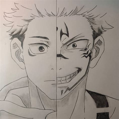 How To Draw Sukuna Easy || Jujutsu Kaisen Drawing step by step || Anime drawing for beginners in ...