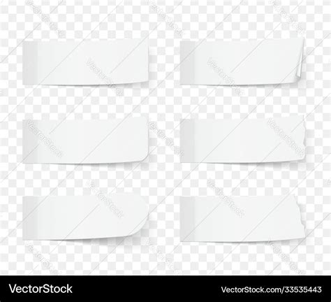 White sticky notes Royalty Free Vector Image - VectorStock
