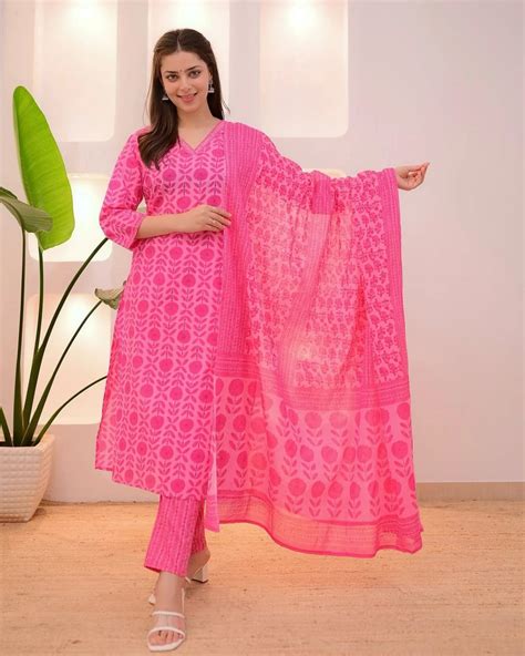 Light Pink Print Rayon Kurti – Kalyanja