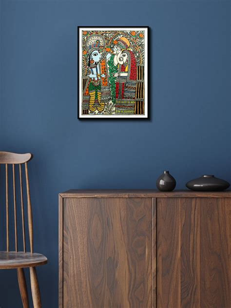 Makhan Chor: Krishna Madhubani Painting | Traditional Wall Decor