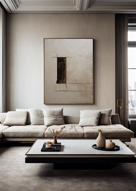 Tranquil Earth Digital Wall Painting | Neutral Beige & Brown Wabi-Sabi ...