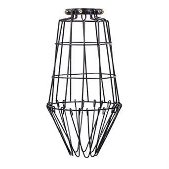 Buy Rustic State Long Metal Wire Light Cage Guard for Pendant Lamps DIY ...